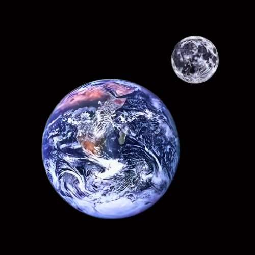 Botão Terra e Lua
